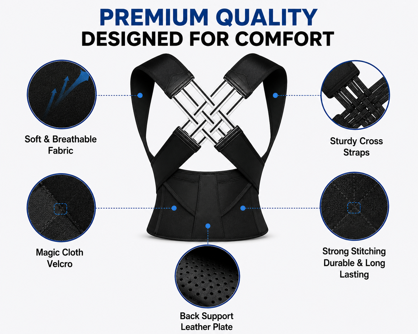 PosturePro™ posture brace for men and women universal size neoprene