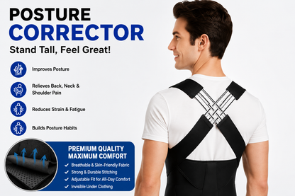 PosturePro™ posture support brace for desk work commuting and daily use